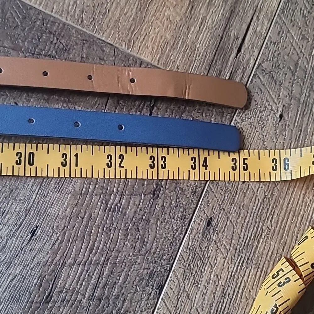 The Children’s Place 2 Pack Uniform Belts Navy Brown Heart Buckle Size 8-16